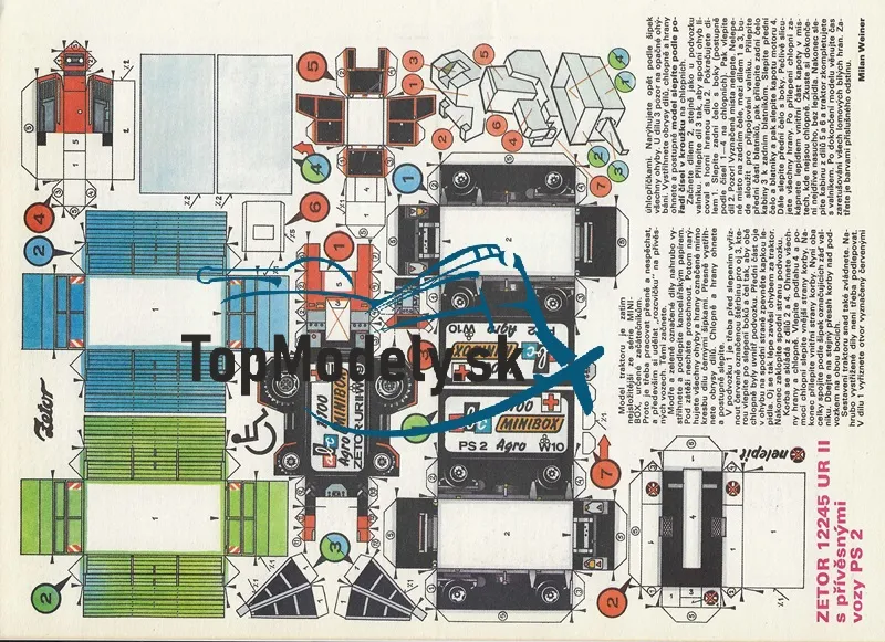 Zetor 12245 UR II s prívesnými vozmi PS 2